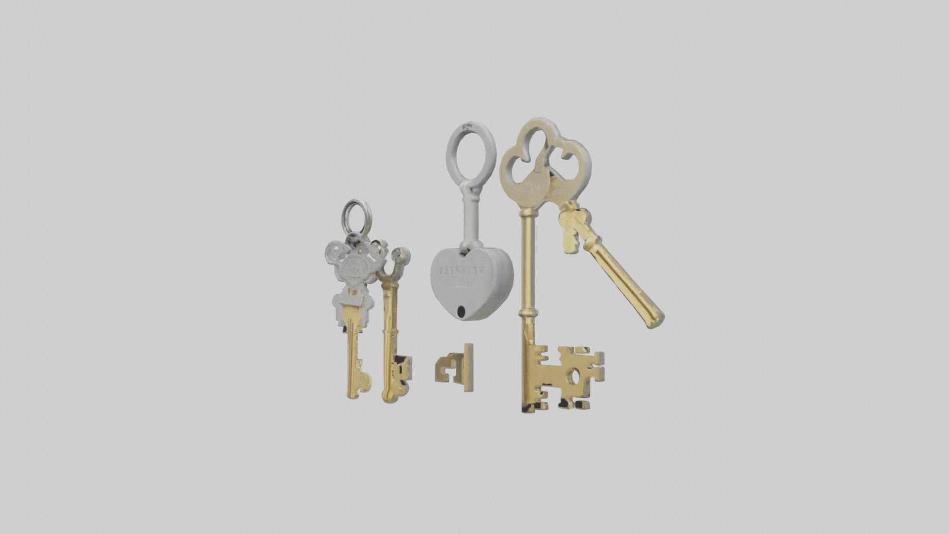Keys model Low-poly 3D model_8