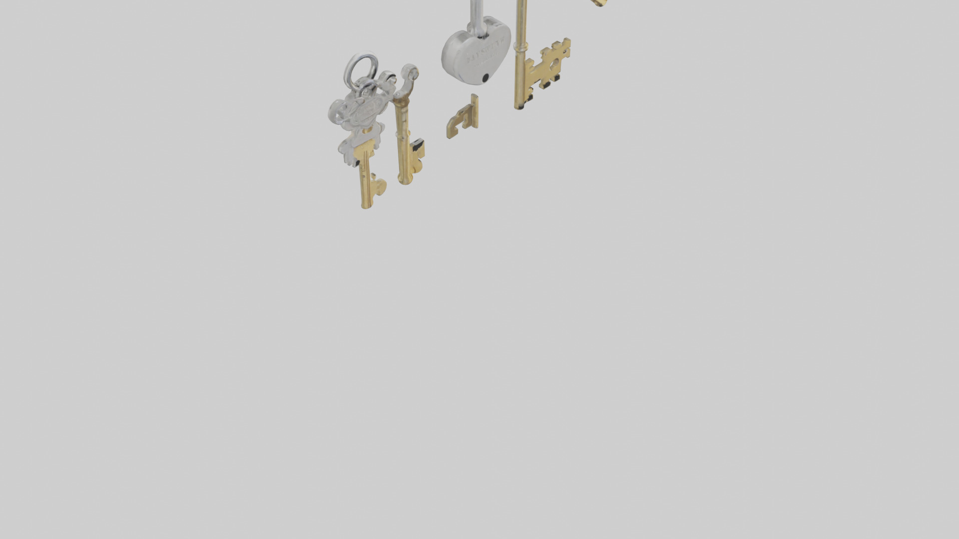 Keys model Low-poly 3D model_6