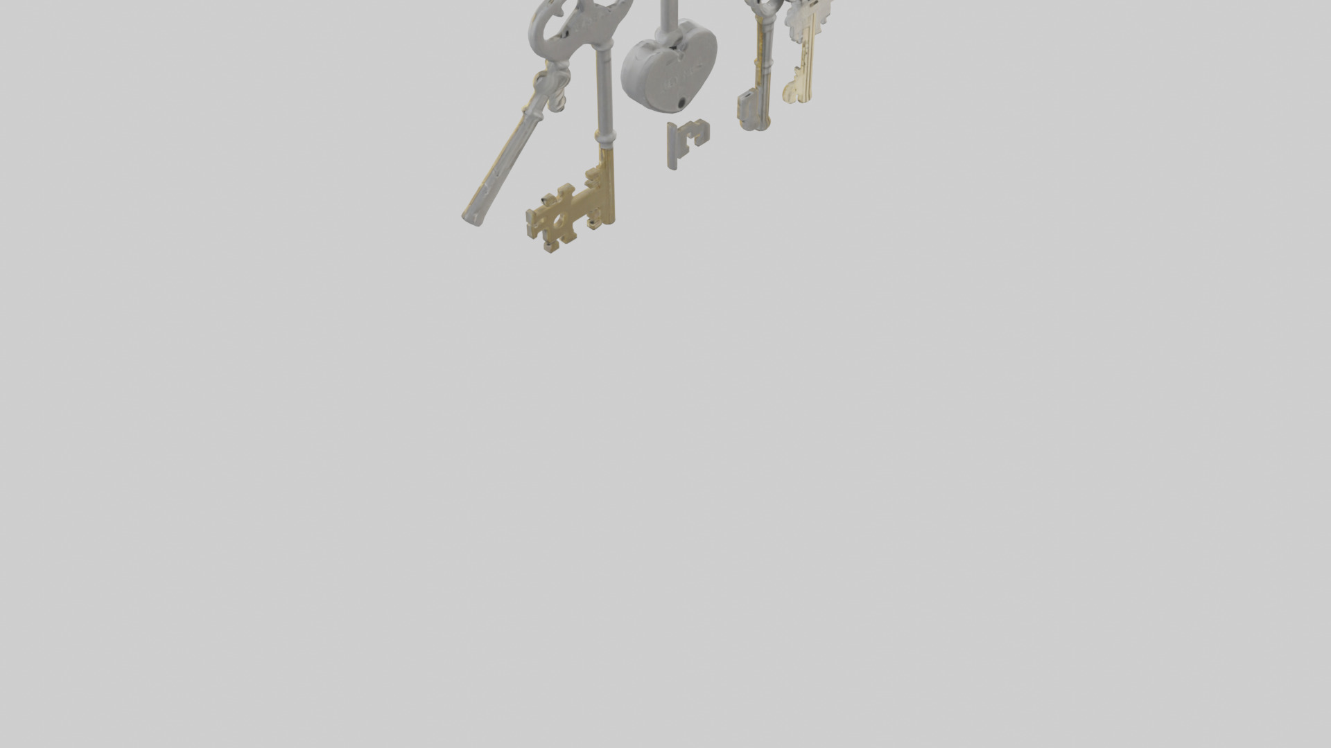 Keys model Low-poly 3D model_3