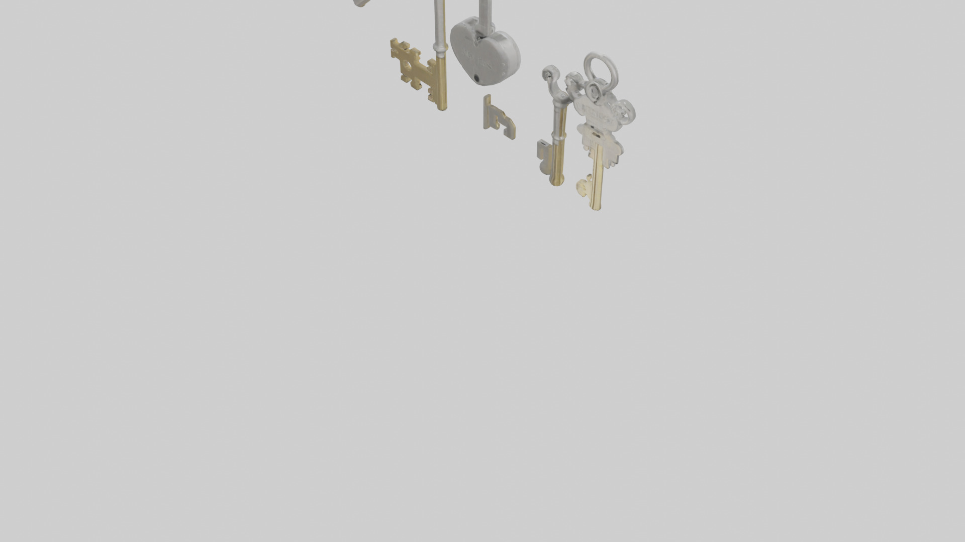 Keys model Low-poly 3D model_4
