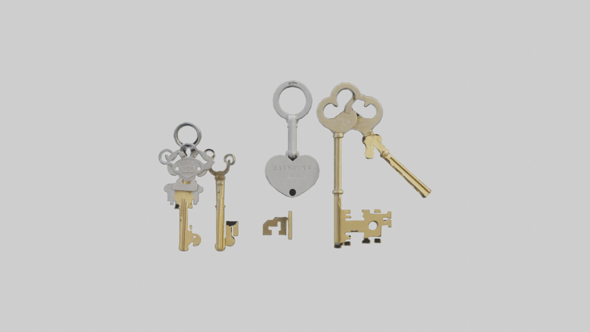 Keys model Low-poly 3D model_9