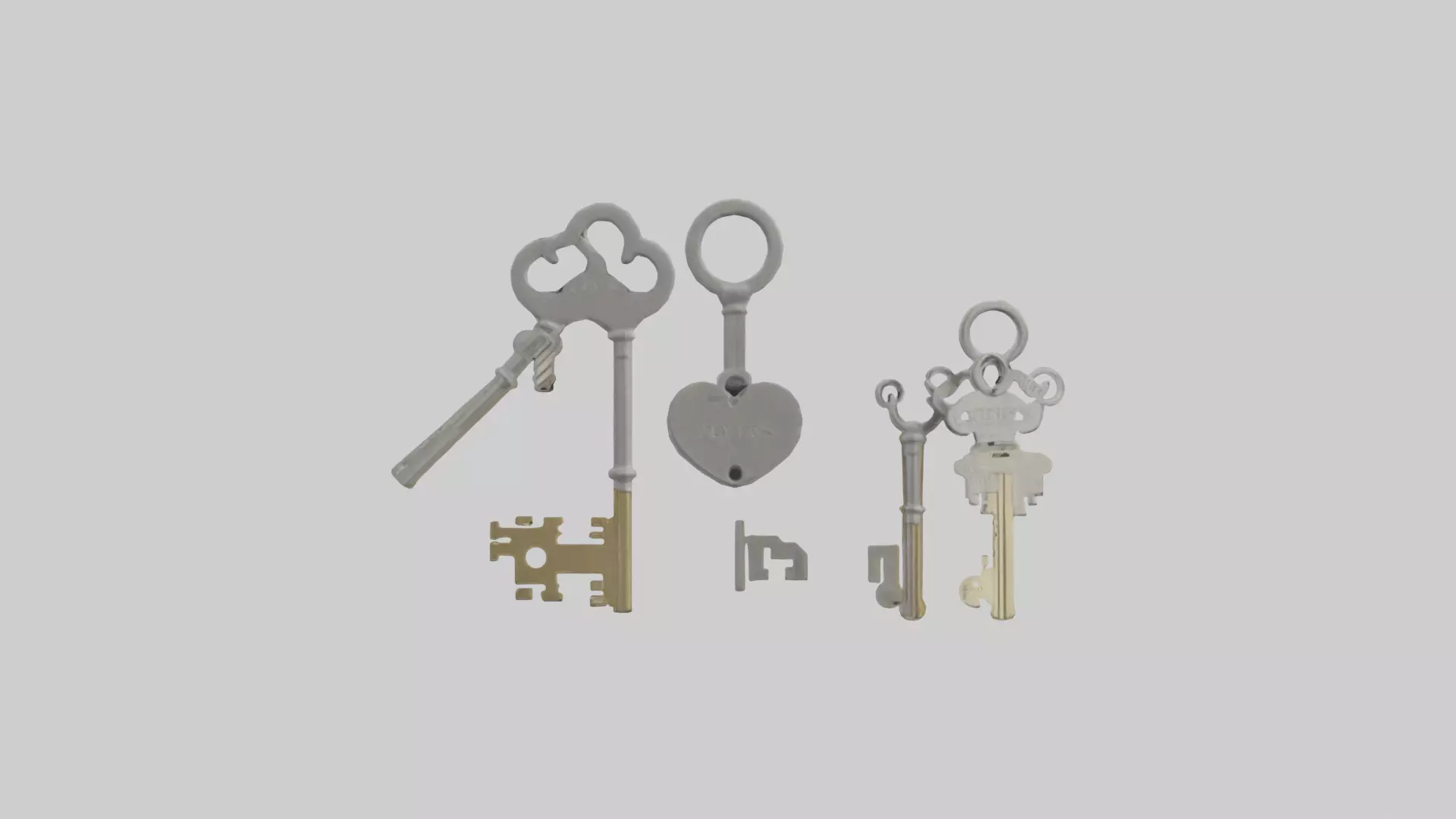 Keys model Low-poly 3D model_0