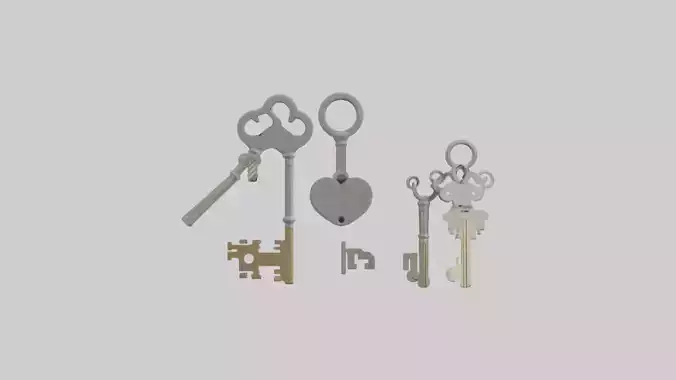 Keys model Low-poly 3D model Keys model Low-poly 3D model