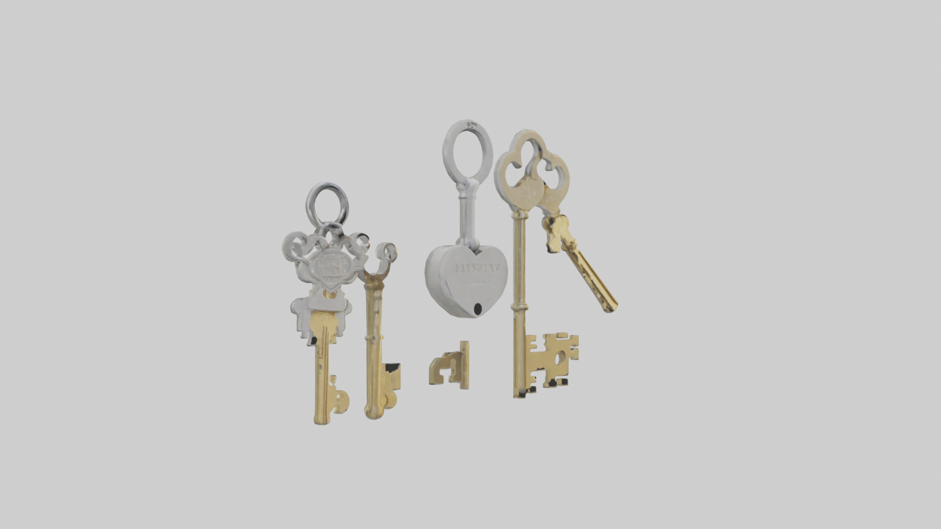 Keys model Low-poly 3D model_11