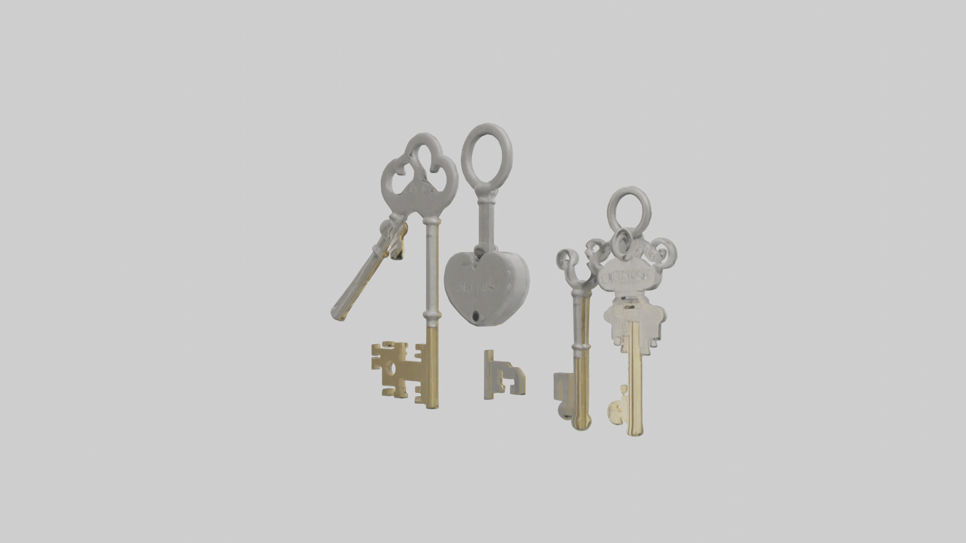 Keys model Low-poly 3D model_2