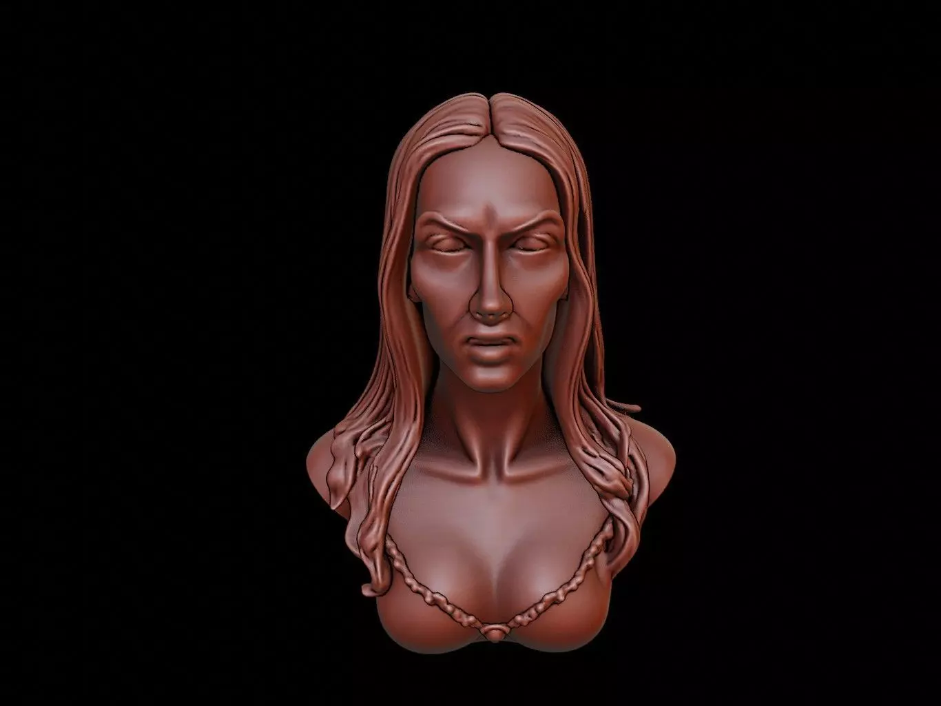 La Llorona Beast Bust 3D print model_0