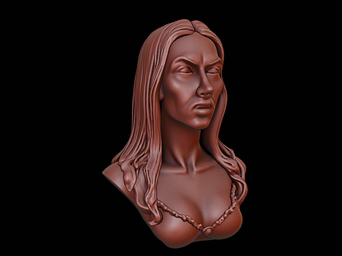 La Llorona Beast Bust 3D print model_2