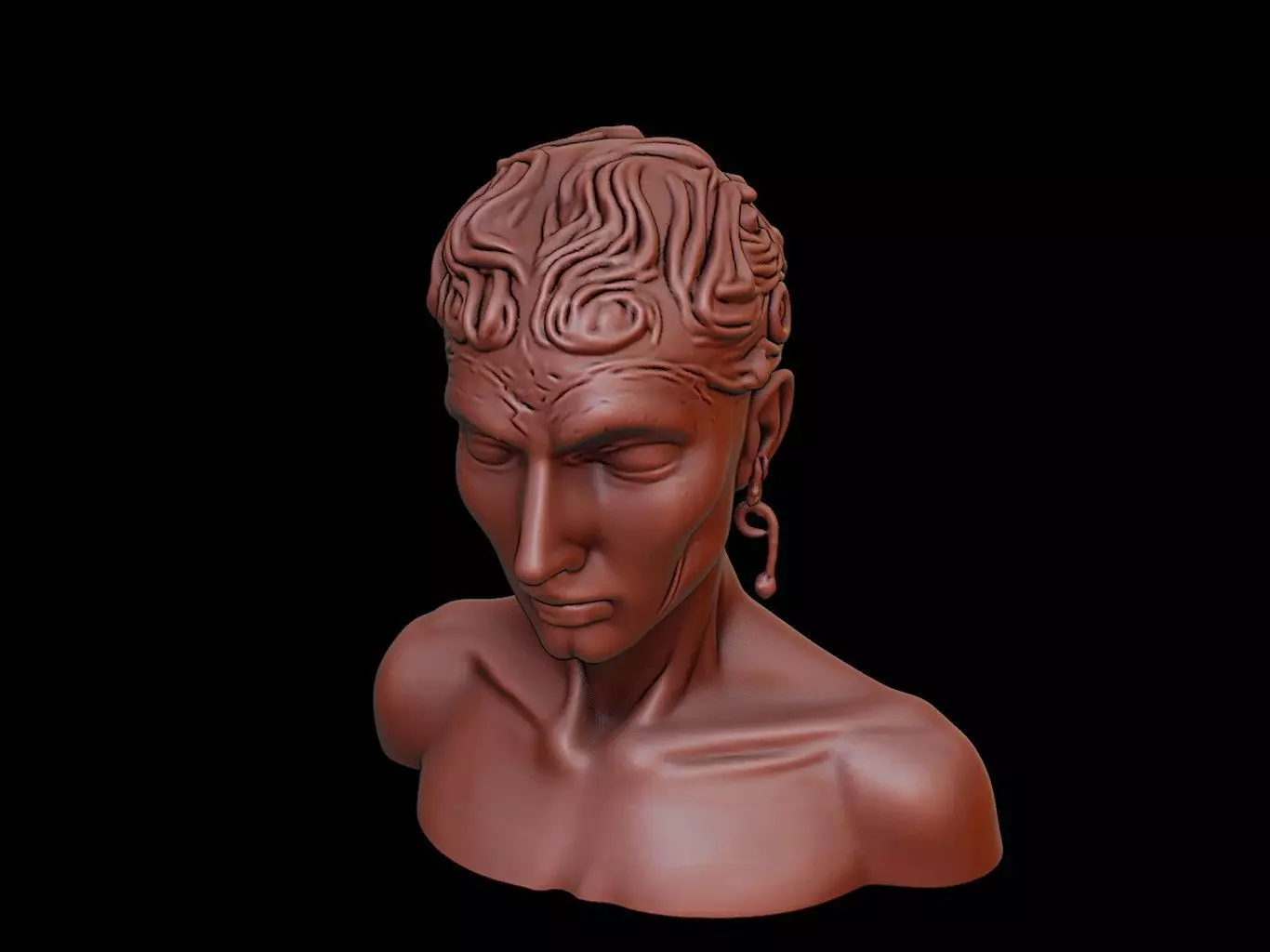Lamia Beast Bust 3D print model