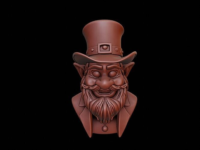 Leprechaun Beast Bust 3D print model