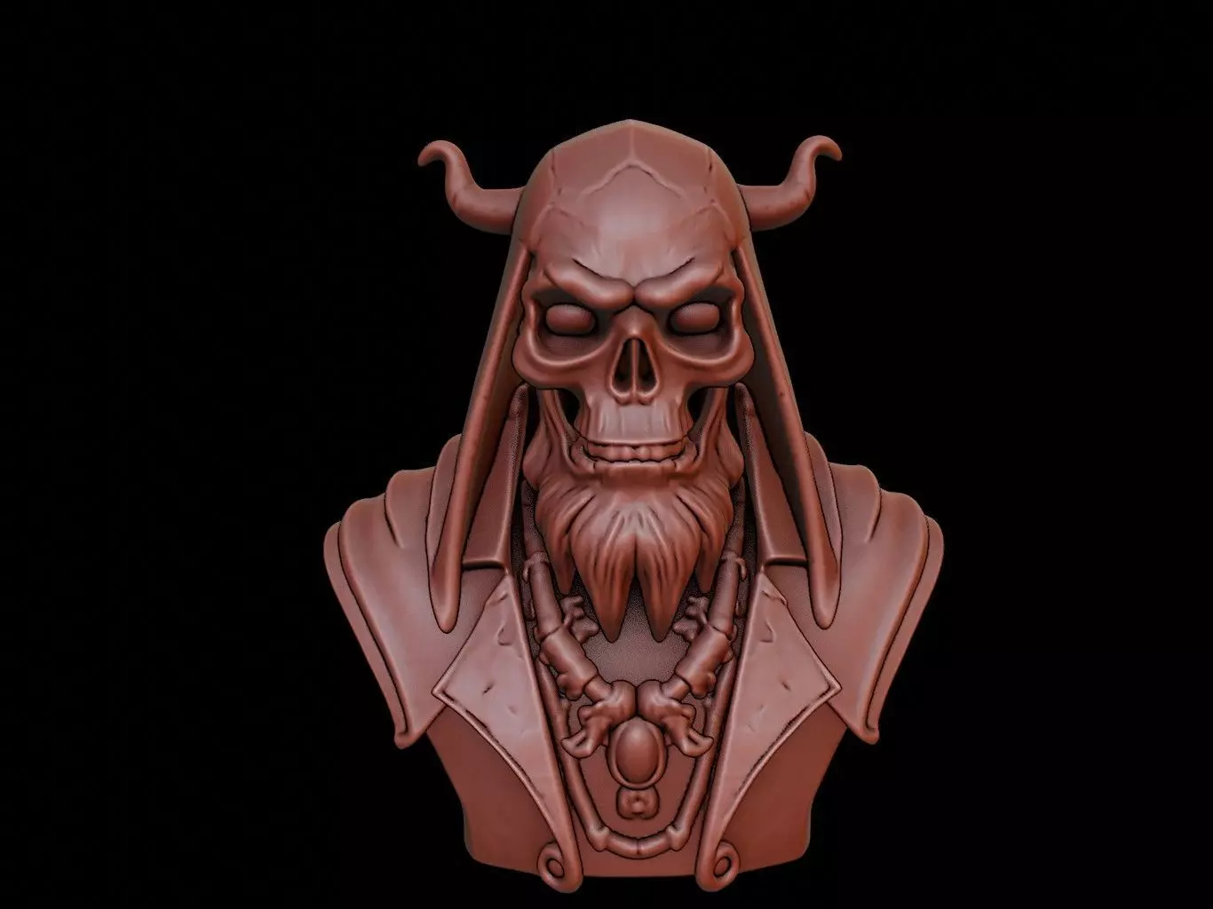 Lich Beast Bust 3D print model