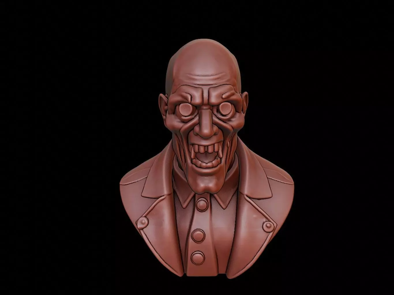 Lich Beast Bust 3D print model_0