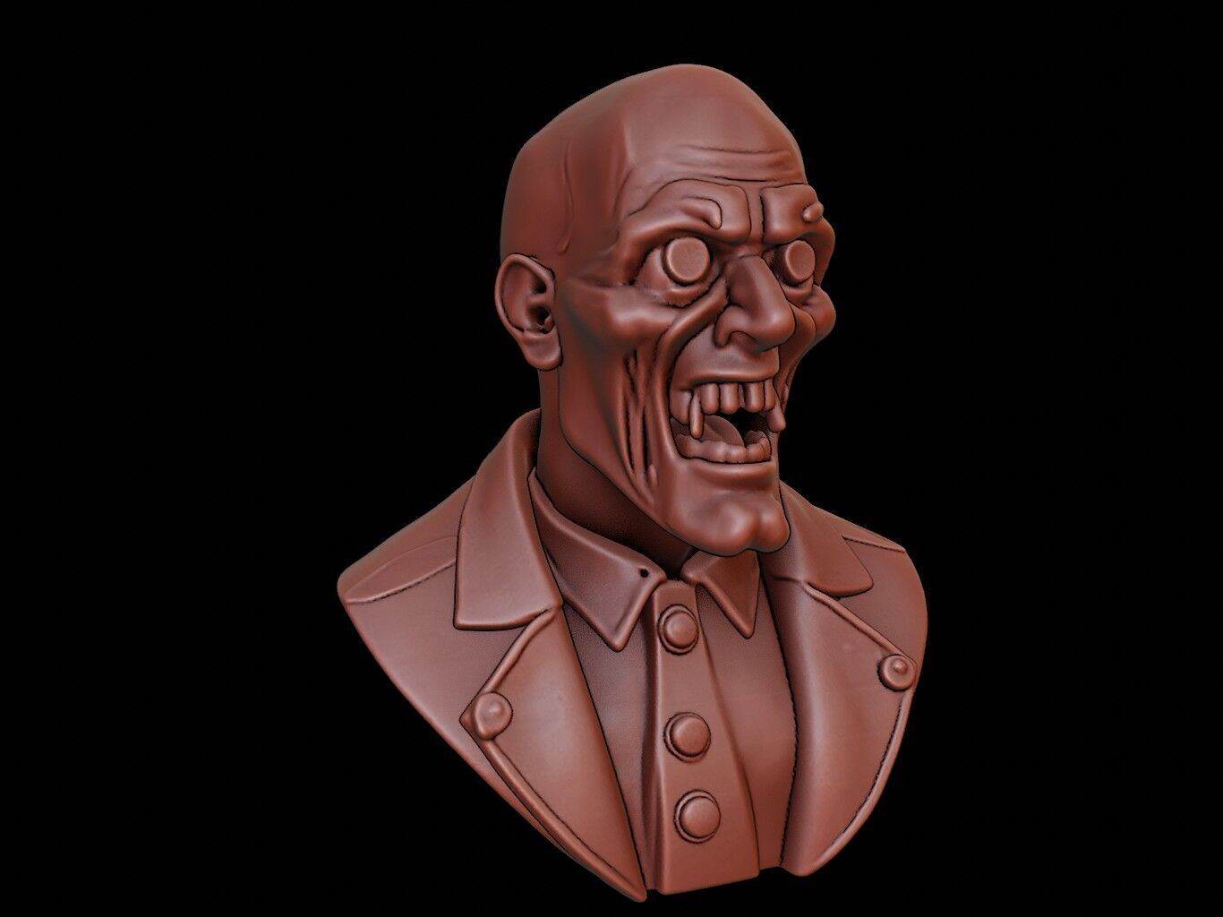 Lich Beast Bust 3D print model_2