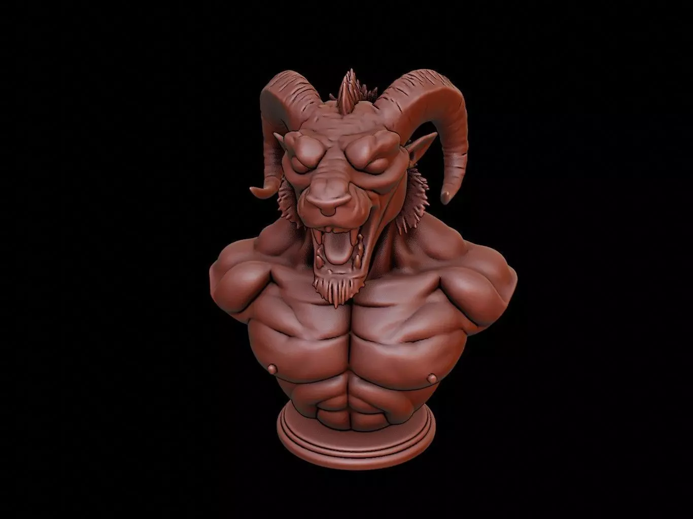 Manticore Beast Bust 3D print model