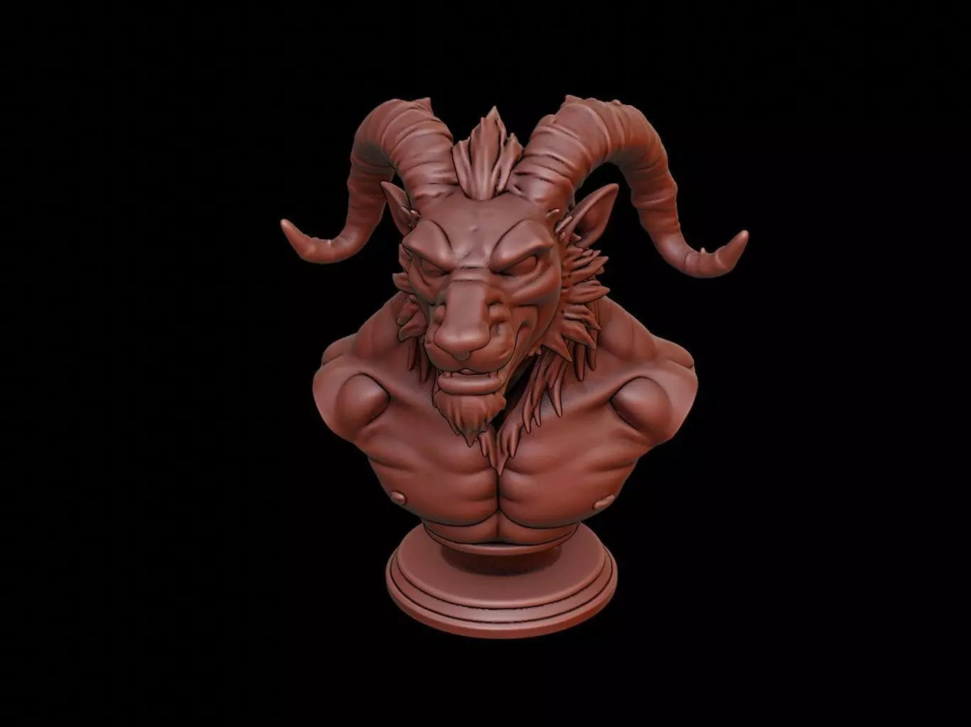 Manticore Beast Bust 3D print model