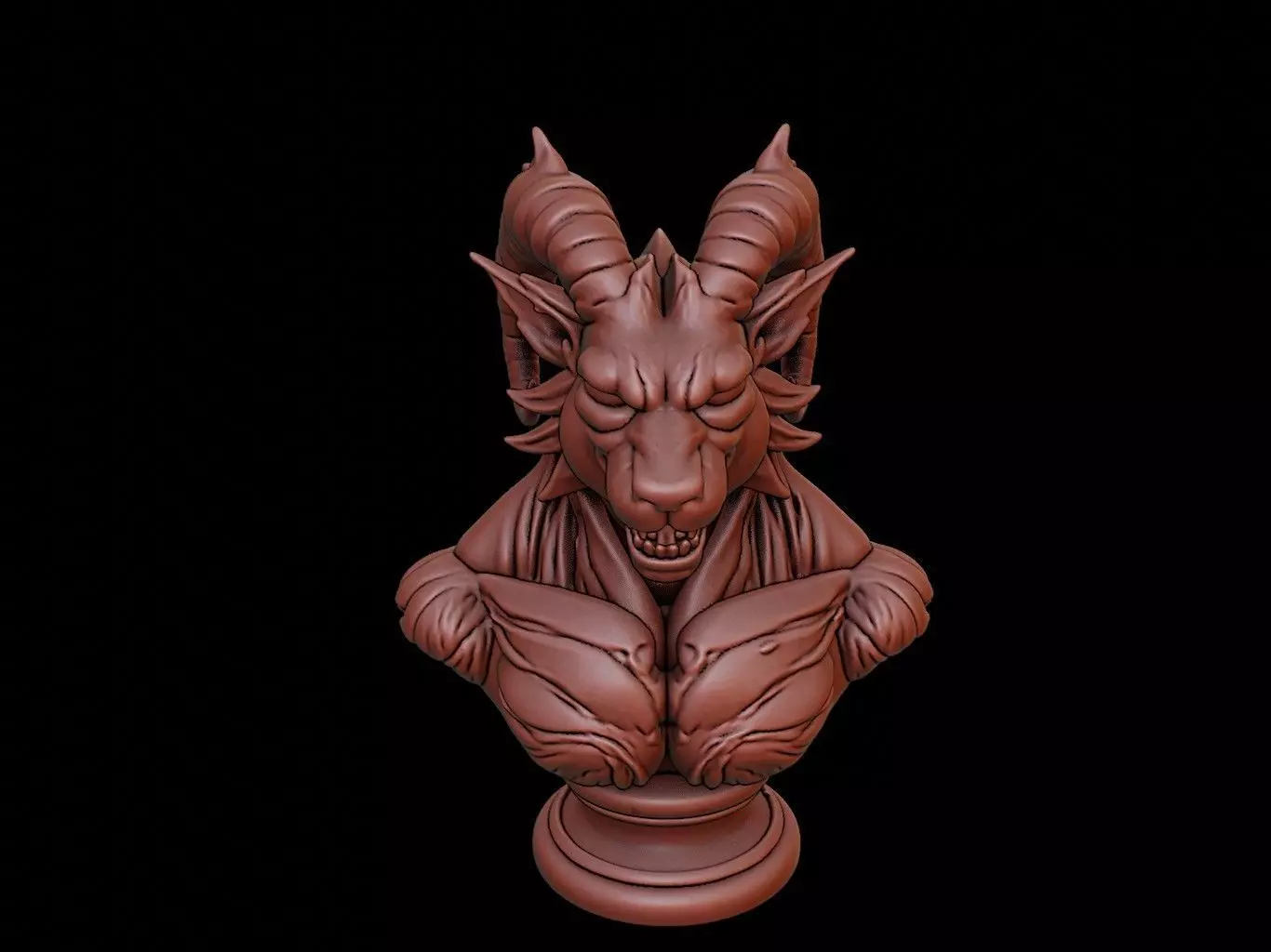 Manticore Beast Bust 3D print model_0