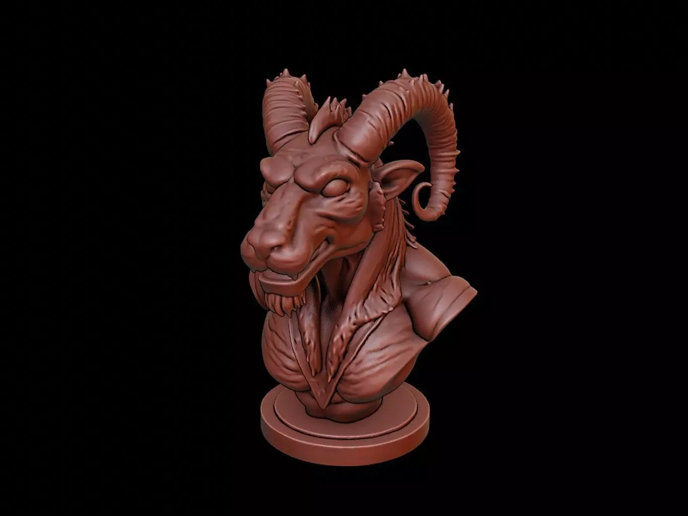 Manticore Beast Bust 3D print model
