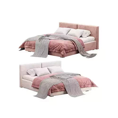 Foster Bed 180 Velvet Smoke