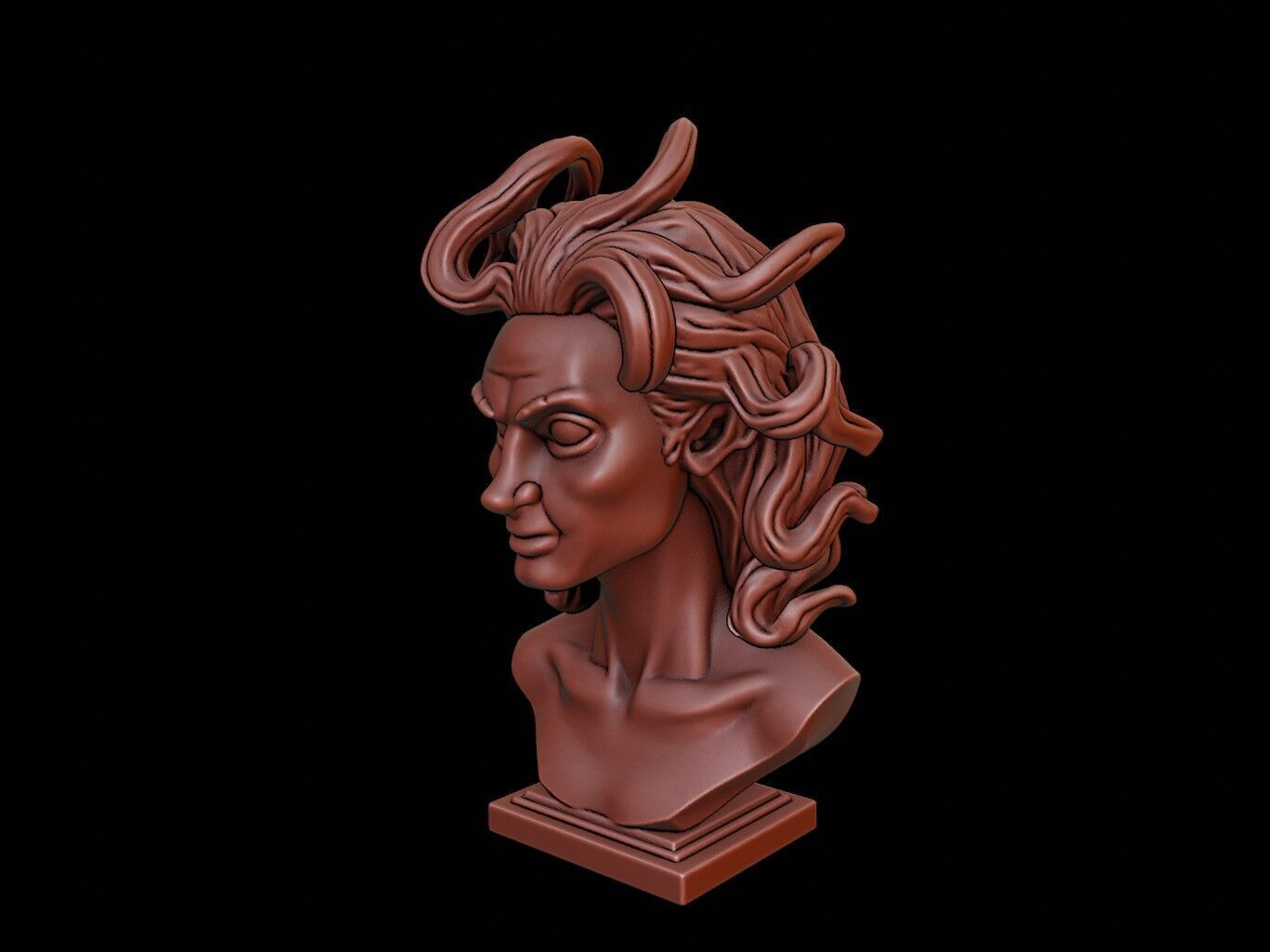 Medusa Beast Bust 3D print model_1