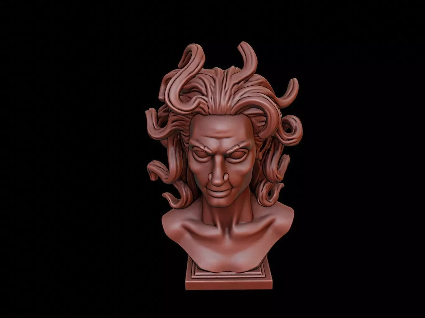 Medusa Beast Bust 3D print model_0