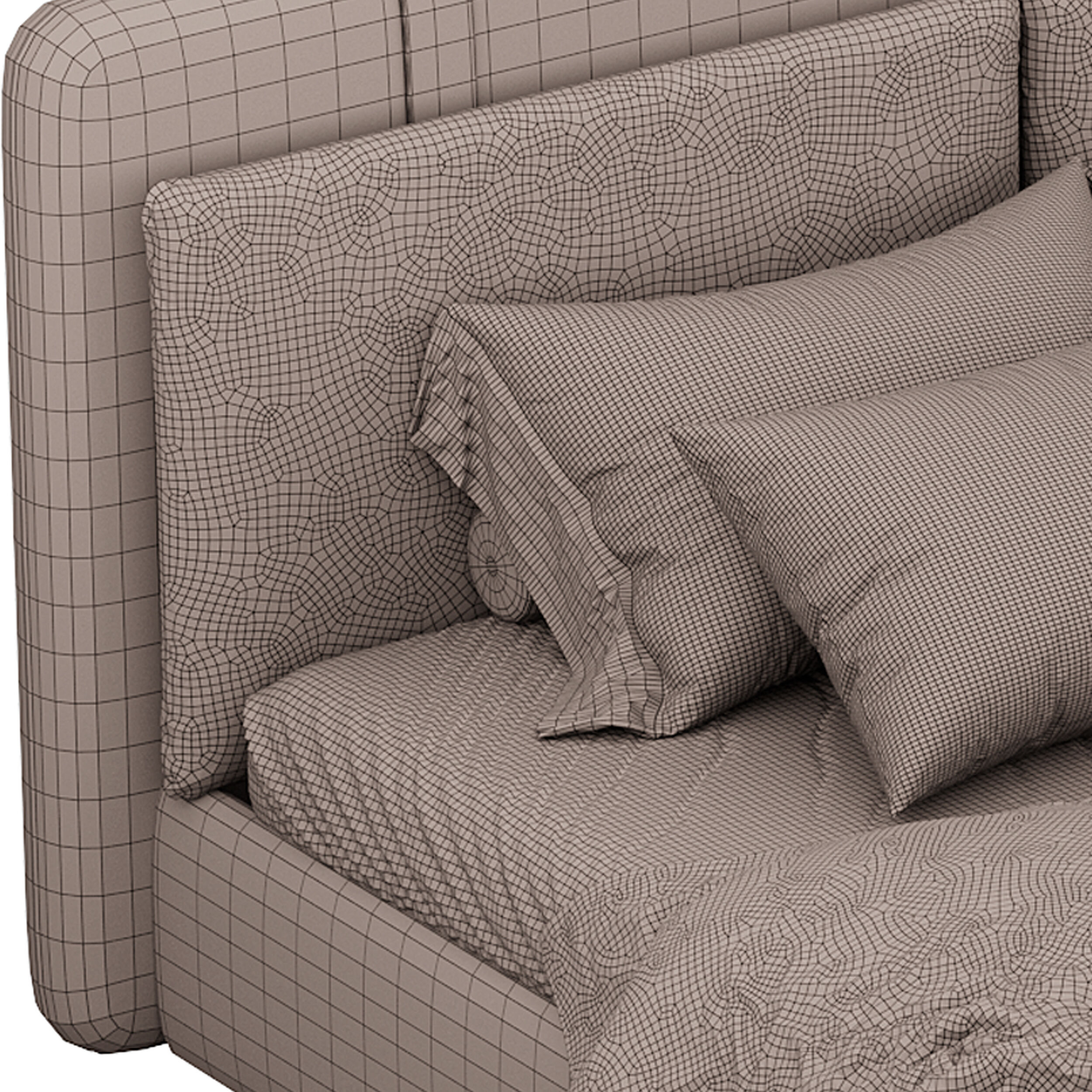 Frame Solid Wood Leather 3D model_14