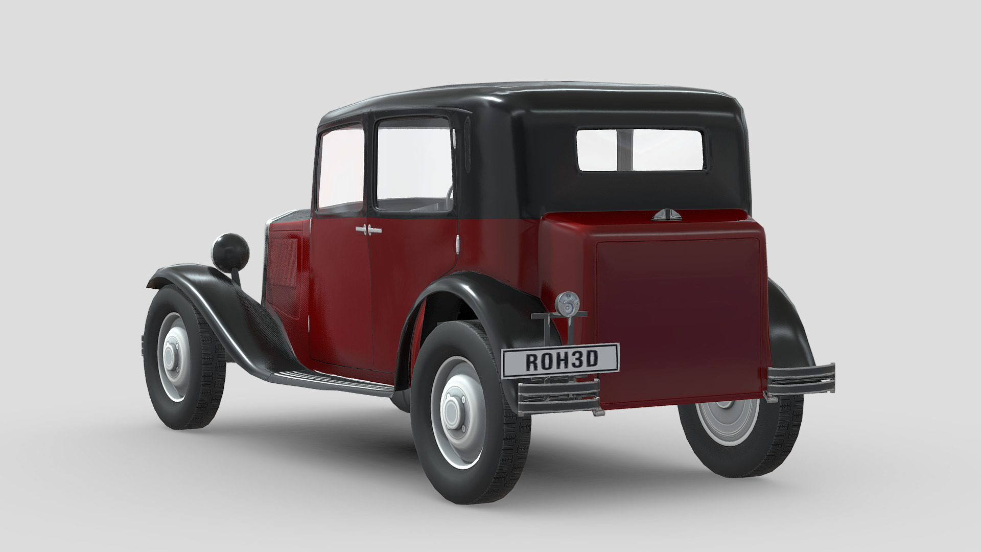 Lancia Augusta 1933 Low-poly 3D model_1