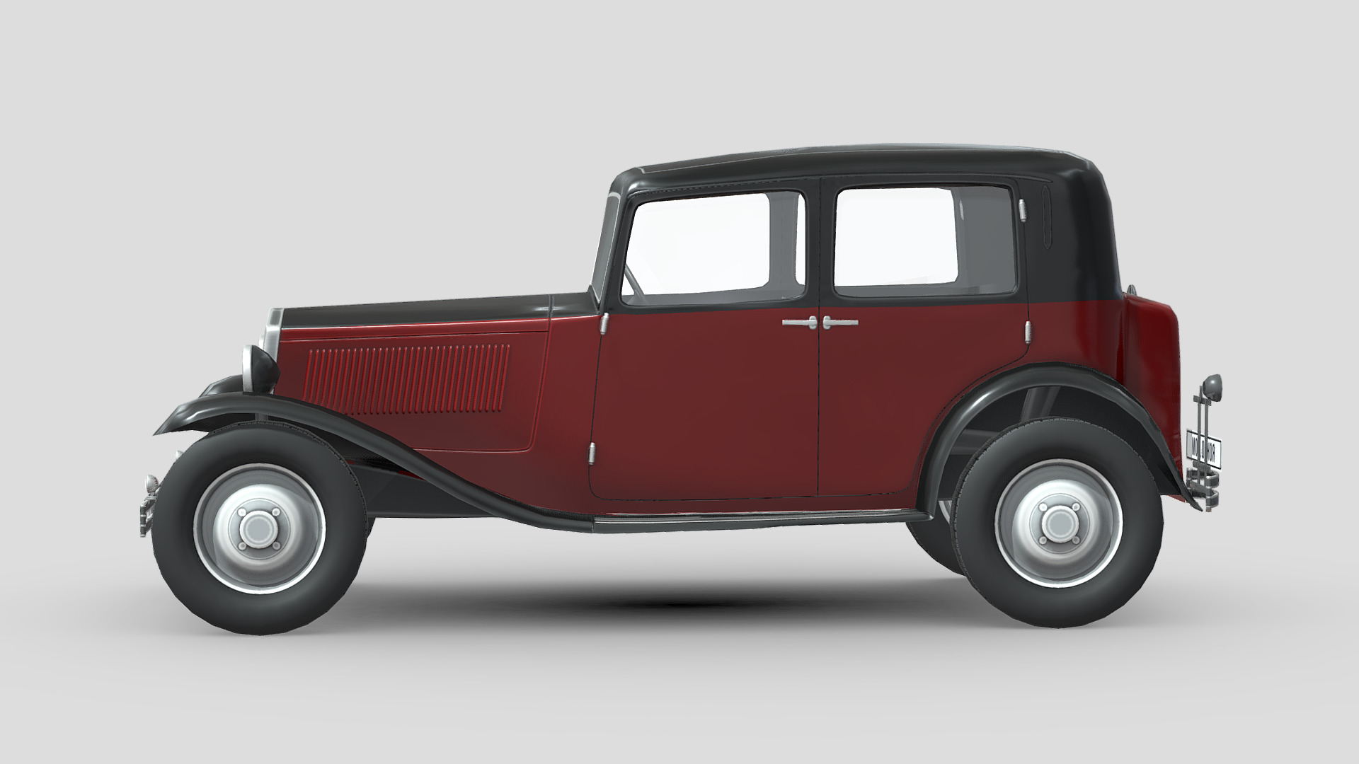 Lancia Augusta 1933 Low-poly 3D model_2