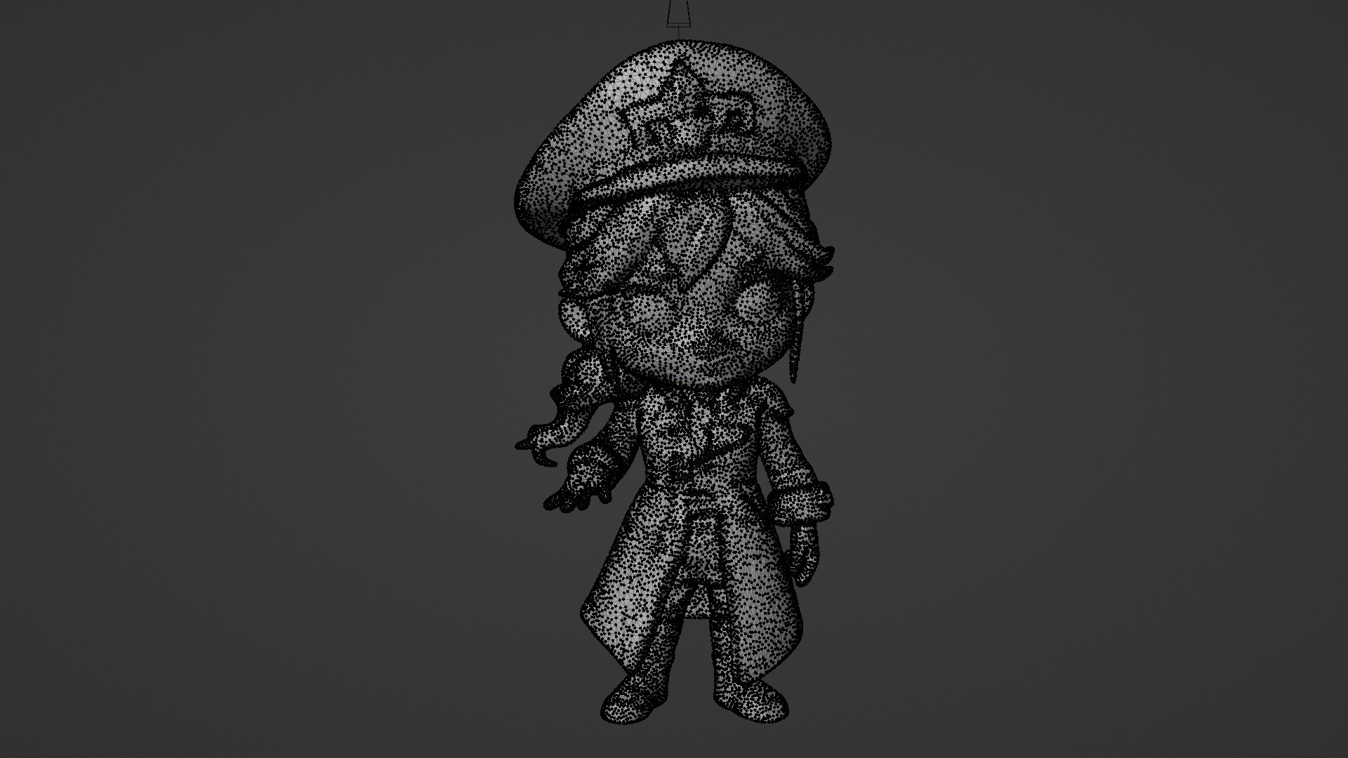 cartoon policewoman 3D print model_4