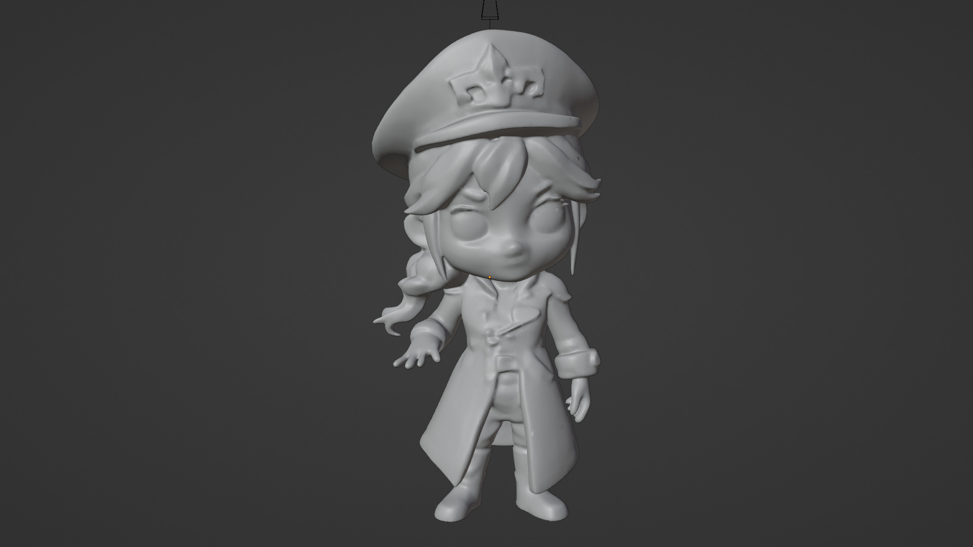cartoon policewoman 3D print model_5