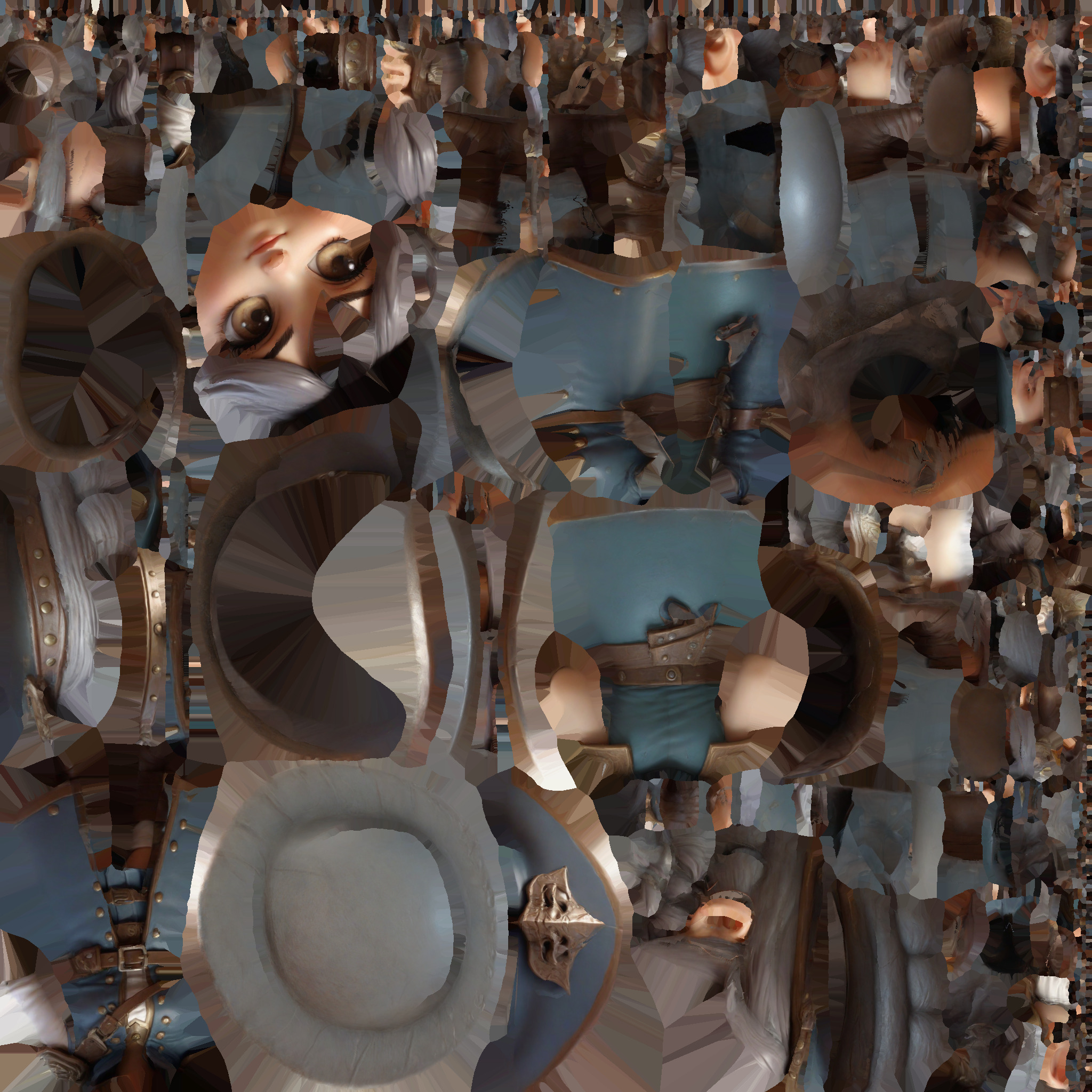 cartoon policewoman 3D print model_6