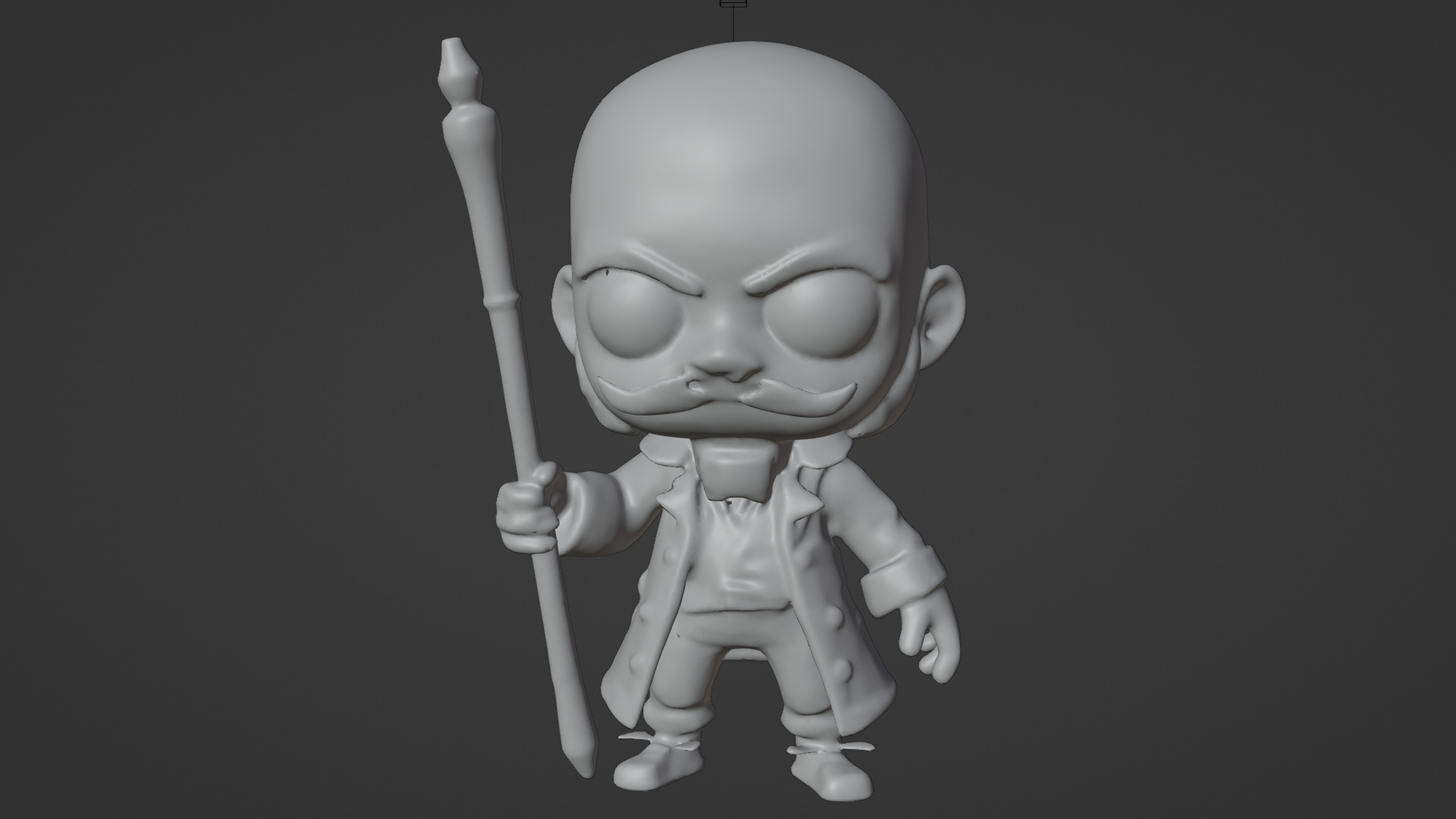 cartoon old man 3D print model_4