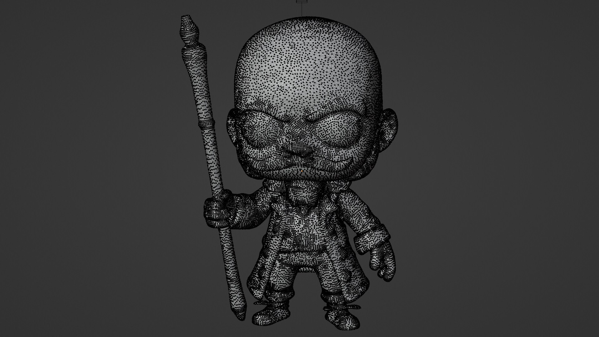 cartoon old man 3D print model_5