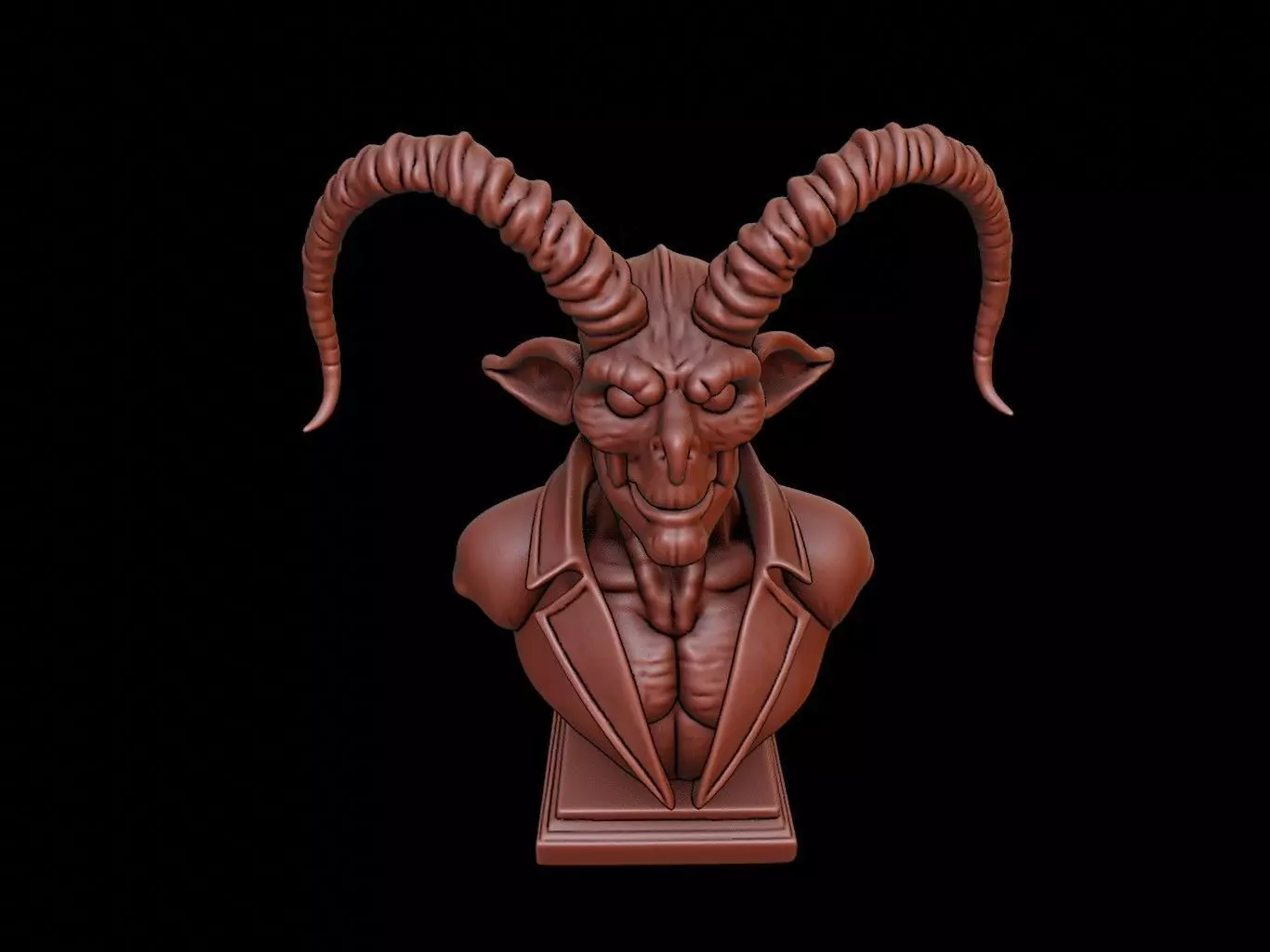 Multi-Eyed Fiend Beast Bust 3D print model_0