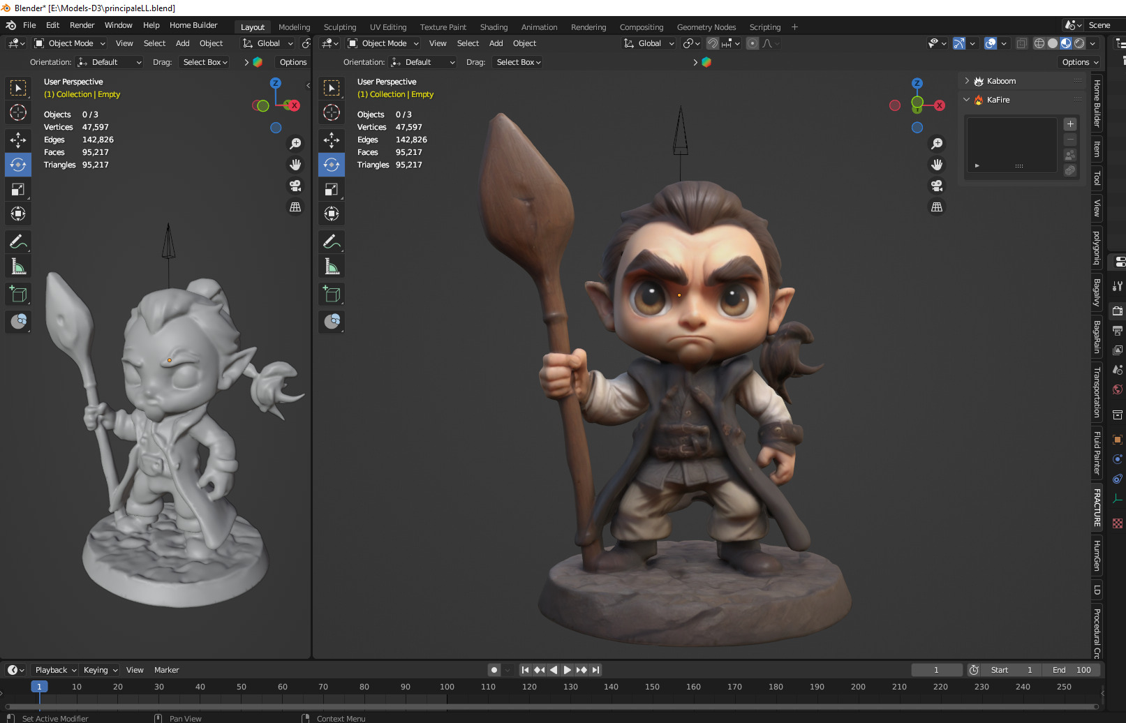 cartoon boy 3D print model_2