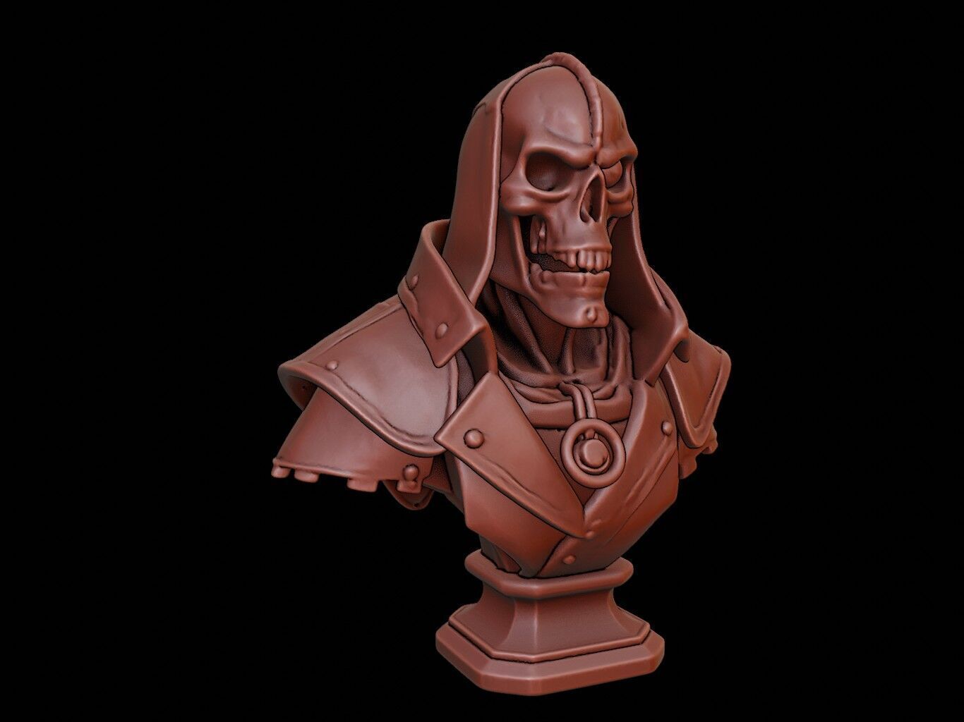 Necromancer Beast Bust 3D print model_2