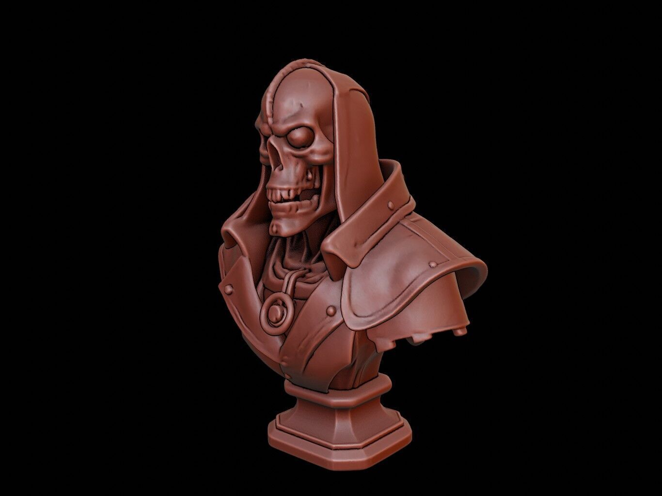 Necromancer Beast Bust 3D print model_1