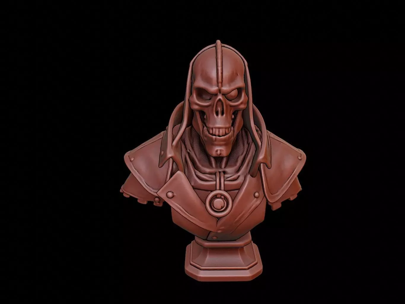Necromancer Beast Bust 3D print model_0