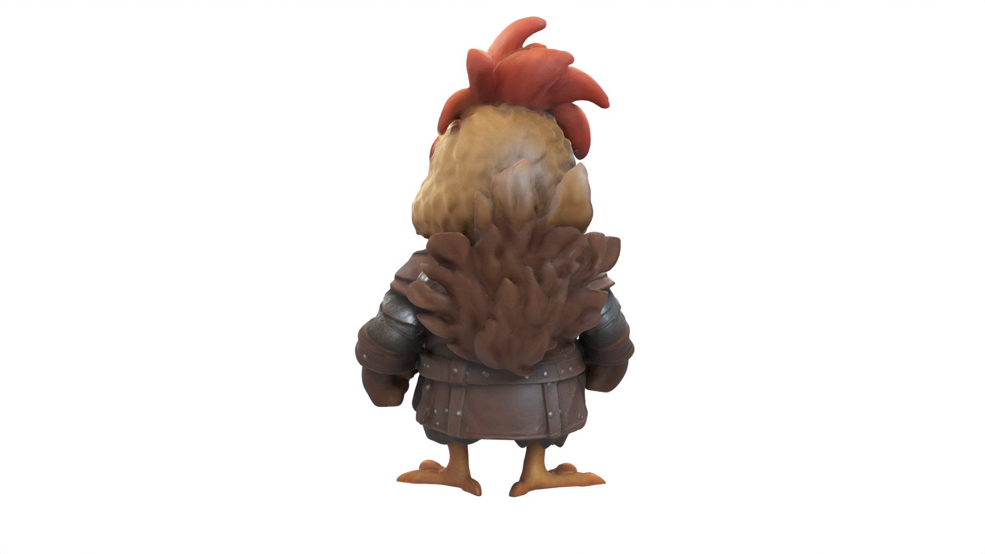 cartoon chiken 3D print model_3