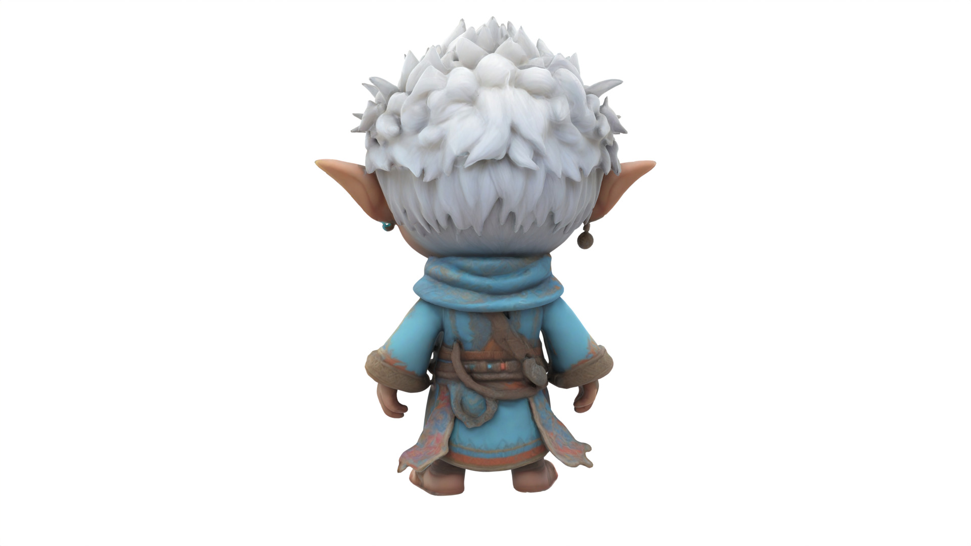 carton girl  3D print model_3