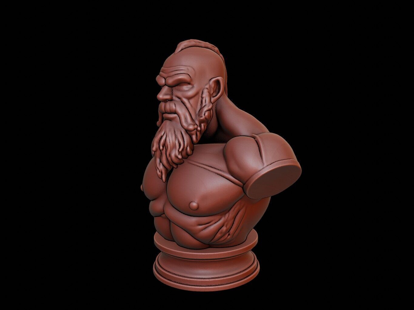 Ogre Beast Bust 3D print model_1