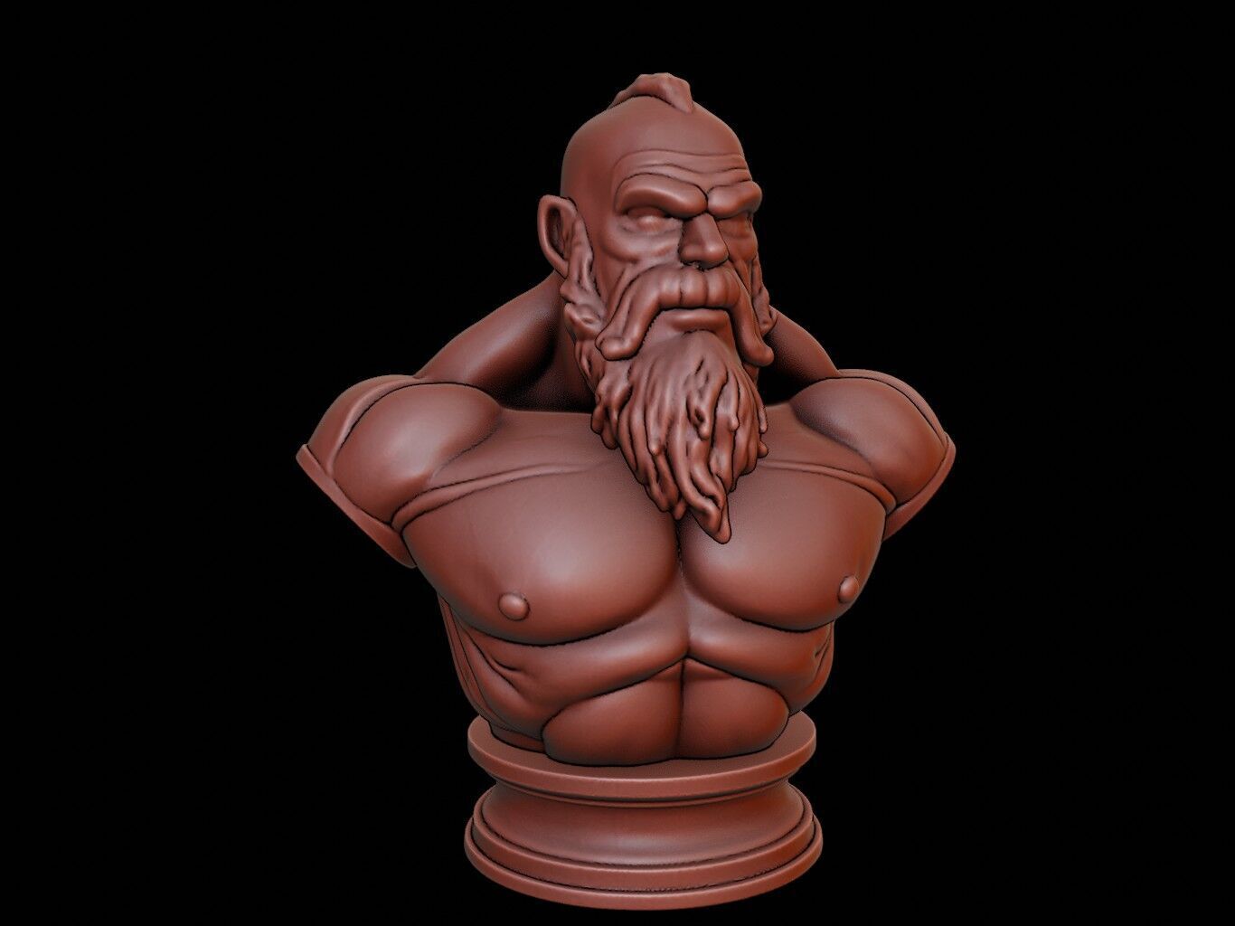 Ogre Beast Bust 3D print model_2