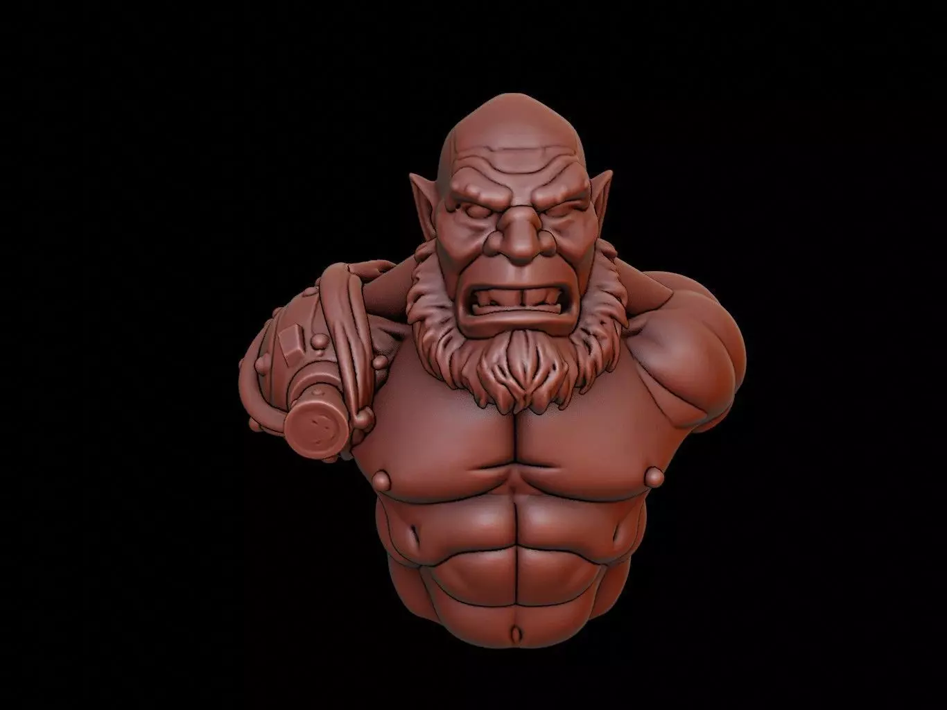 Ogre Beast Bust 3D print model_0