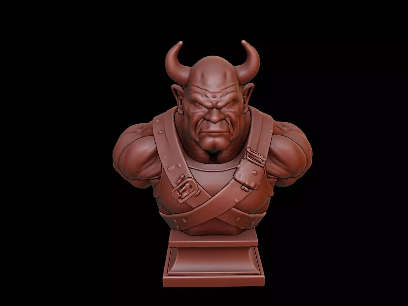 Ogre Beast Bust 3D print model_0