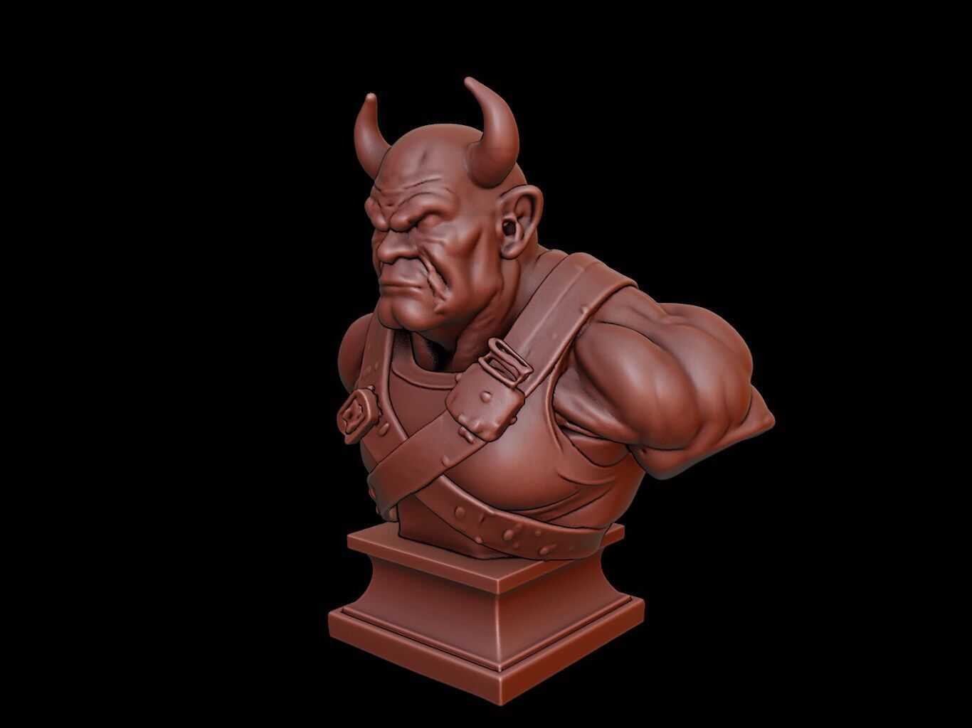 Ogre Beast Bust 3D print model_1