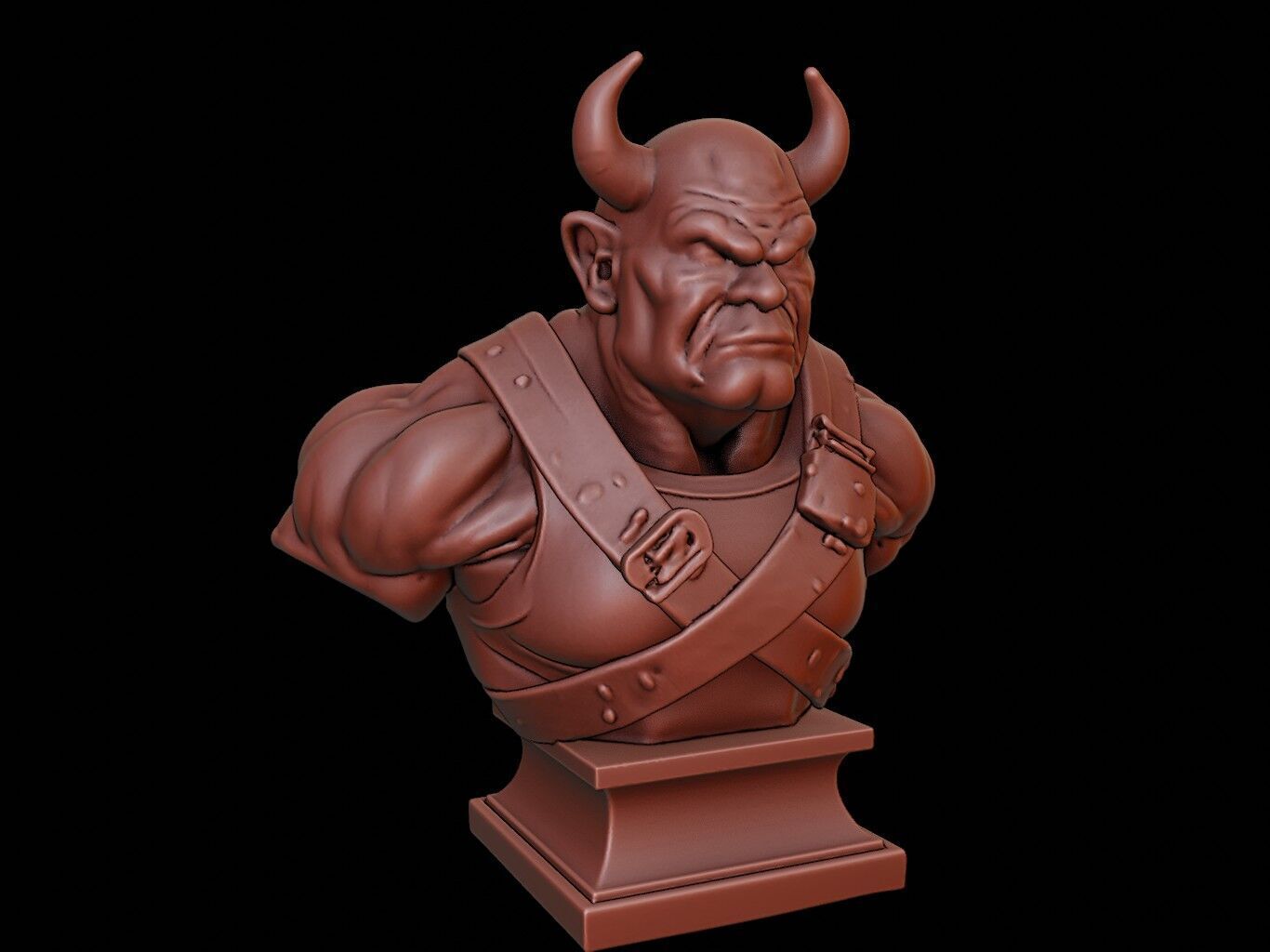 Ogre Beast Bust 3D print model_2