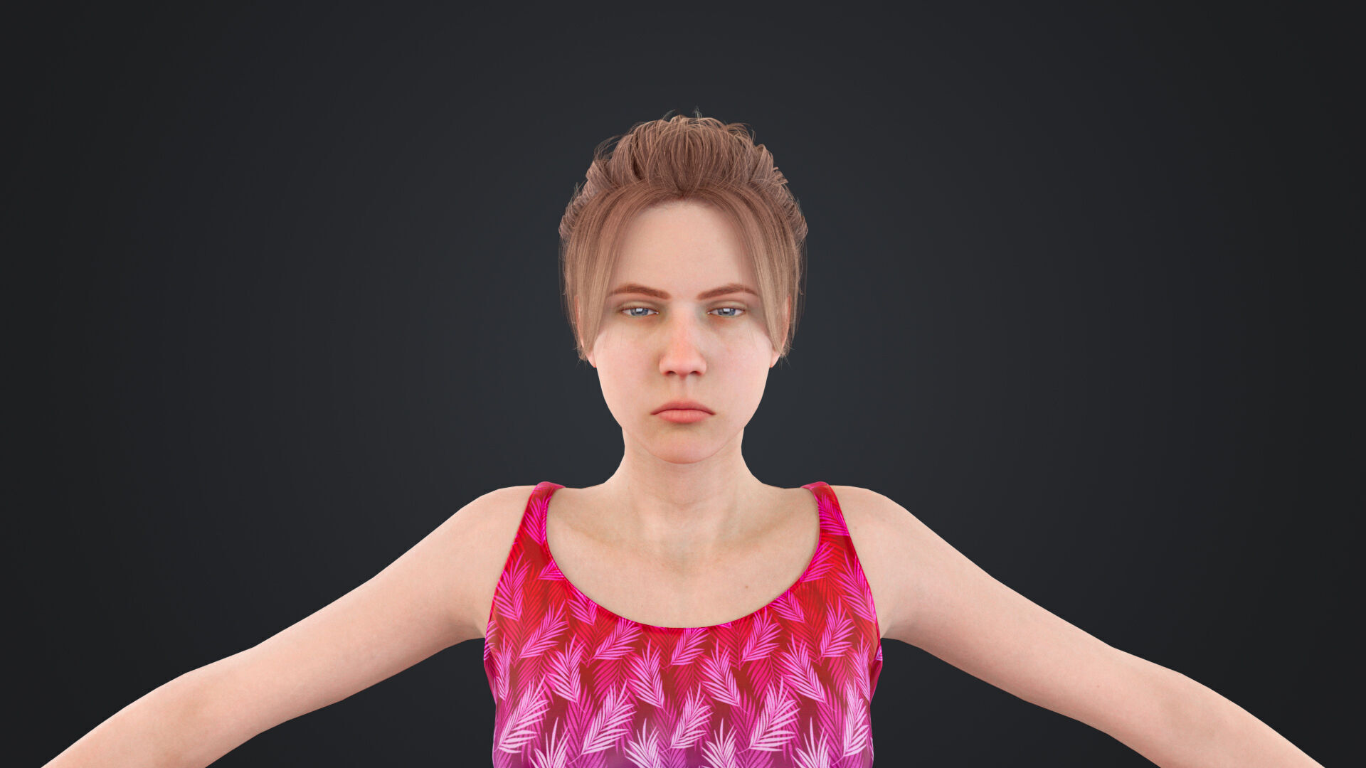 Athlete Runner Low-poly 3D model_16