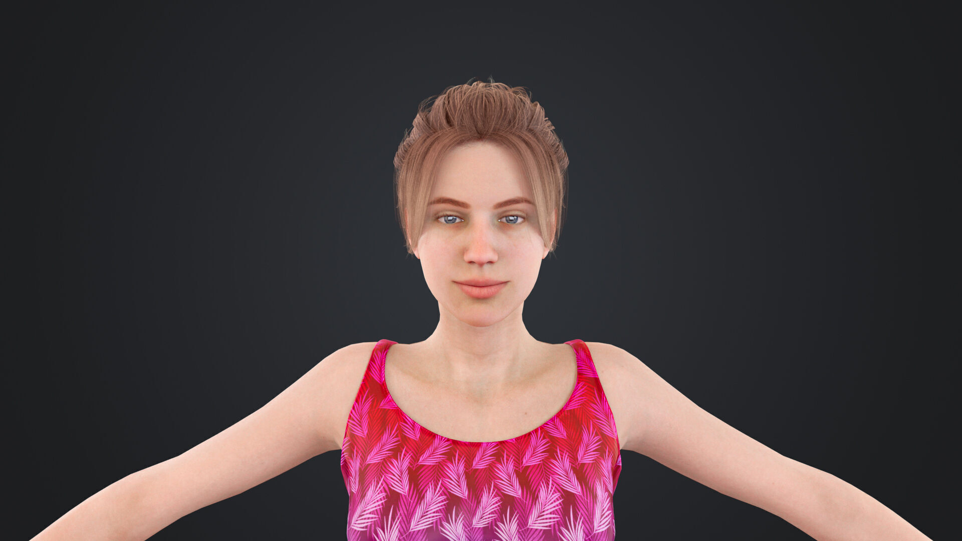 Athlete Runner Low-poly 3D model_14