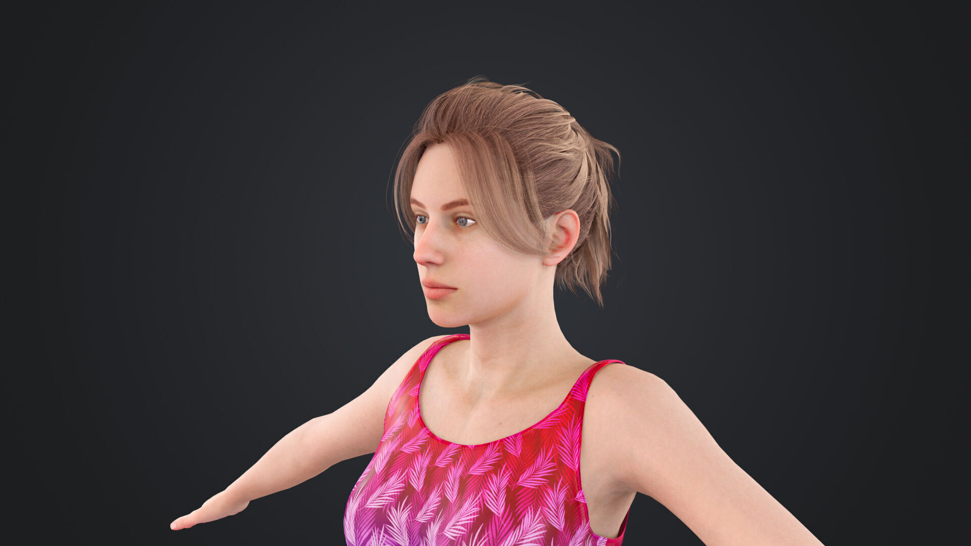 Athlete Runner Low-poly 3D model_10