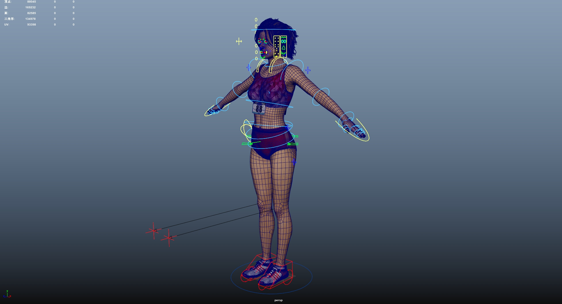 Athlete Runner Low-poly 3D model_22