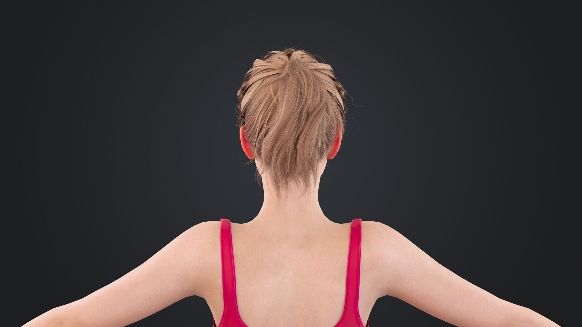 Athlete Runner Low-poly 3D model_13