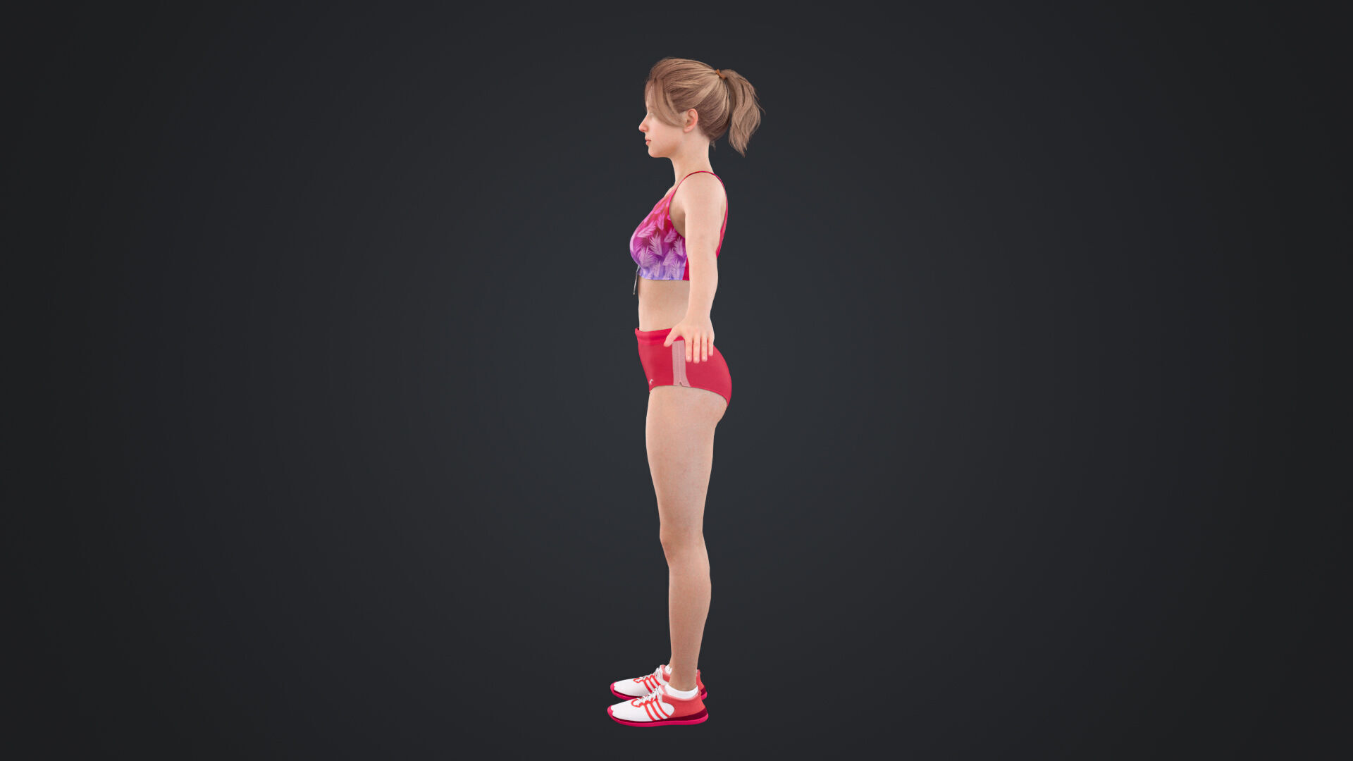 Athlete Runner Low-poly 3D model_6